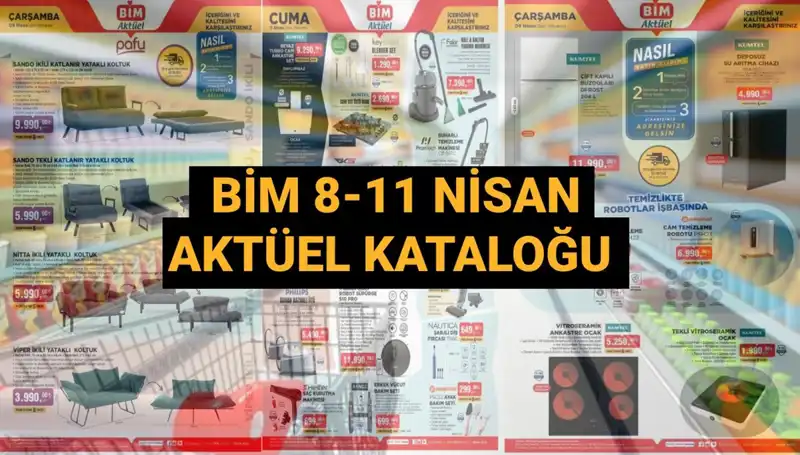 BİM 8-11 Nisan 2025 Aktüel Kataloğu: Yataklı Koltuklar ve İkonik Ürünler Sizleri Bekliyor