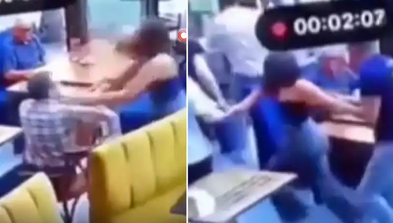 Garsona Tokat Attı, Restoranın Sahibi Tarafından Feci Şekilde Dövüldü!